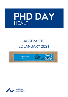 The Abstract Book for Phd Day 2021