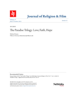 The Paradise Trilogy: Love, Faith, Hope