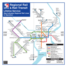 Regional Rail & Rail Transit Line Map 48X48