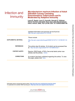 Moderated by Adaptive Immunity Granulomatous Tuberculosis and Is