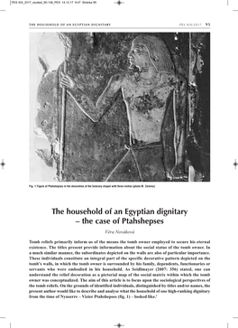 The Household of an Egyptian Dignitary – the Case of Ptahshepses