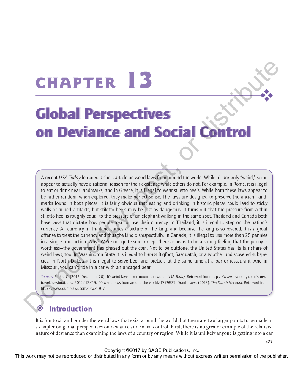 CHAPTER 13  Globalglobal Perspectivesperspectives Onon Deviancedeviance Andand Socialsocial Controlcontrol