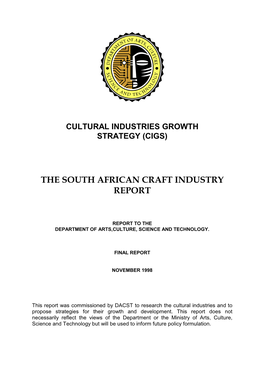 South African Craft Industry Report