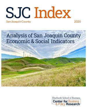 Analysis of San Joaquin County Economic & Social Indicators