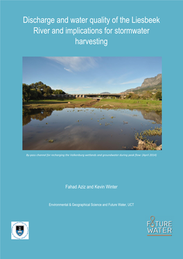 Discharge and Water Quality of the Liesbeek River and Implications for Stormwater Harvesting