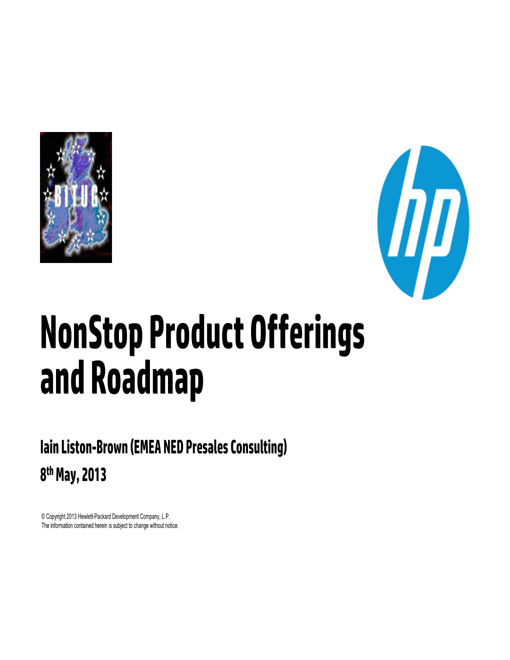 Nonstop Product Offerings and Roadmap