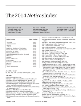 The 2014 Noticesindex