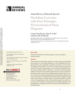 Modeling Corrosion with First-Principles Electrochemical Phase Diagrams