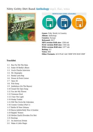 Nitty Gritty Dirt Band Anthology Mp3, Flac, Wma