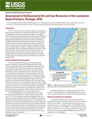 Assessment of Undiscovered Oil and Gas Resources of the Lusitanian Basin Province, Portugal, 2016 Using a Geology-Based Assessment Methodology, the U.S