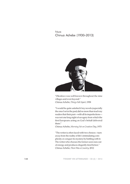 Chinua Achebe (1930–2013)