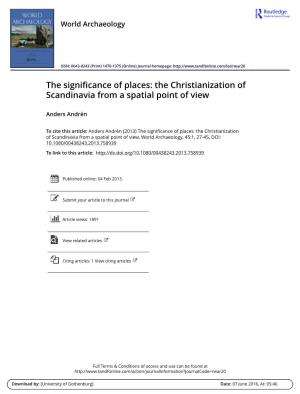 The Christianization of Scandinavia from a Spatial Point of View