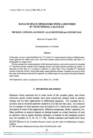 Banach Space Operators with a Bounded H∞ Functional Calculus