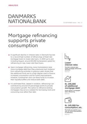 ANALYSIS No 17 Mortgage Refinancing Supports Private