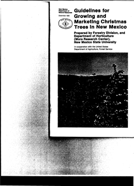 Guidelines for Growing and Marketing Christmas Trees in New Mexico