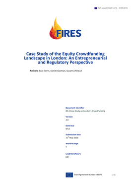 Case Study of the Equity Crowdfunding Landscape in London: an Entrepreneurial and Regulatory Perspective