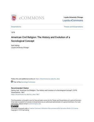 American Civil Religion: the History and Evolution of a Sociological Concept