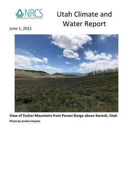 Utah Climate and Water Report June 1, 2021