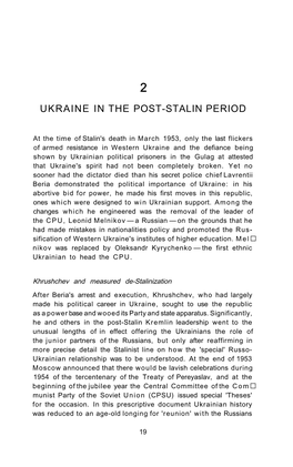 2. Ukraine in the Post-Stalin Period