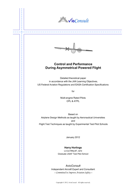 Control and Performance During Asymmetrical Powered Flight