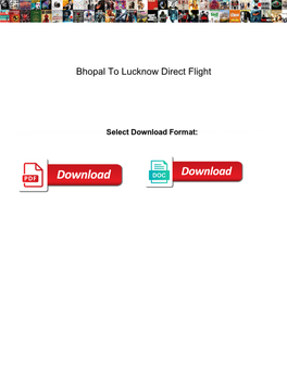 Bhopal to Lucknow Direct Flight