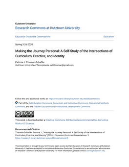 A Self-Study of the Intersections of Curriculum, Practice, and Identity