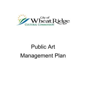 Public Art Management Plan Public Art Management Plan