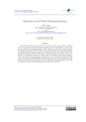 Relativity in the Global Positioning System