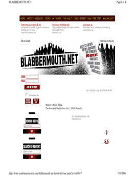 Page 1 of 4 BLABBERMOUTH.NET 7/18/2006