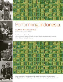 Performing Indonesia: Islamic Intersections