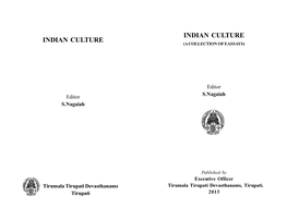 Indian Culture Indian Culture (A Collection of Eassays)