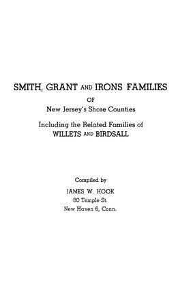 Smith, Grant and Irons Families
