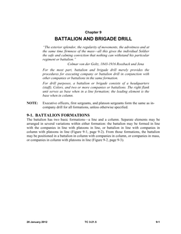 Battalion and Brigade Drill