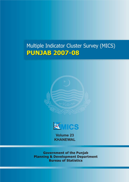KHANEWAL Multiple Indicator Cluster Survey (MICS) Punjab 2007-08