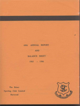 The Briars Sporting Club Limited Annual Reports