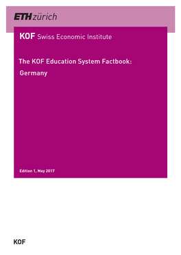 The KOF Education System Factbook: Germany