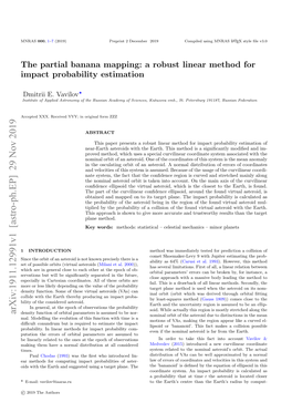 The Partial Banana Mapping: a Robust Linear Method for Impact Probability Estimation