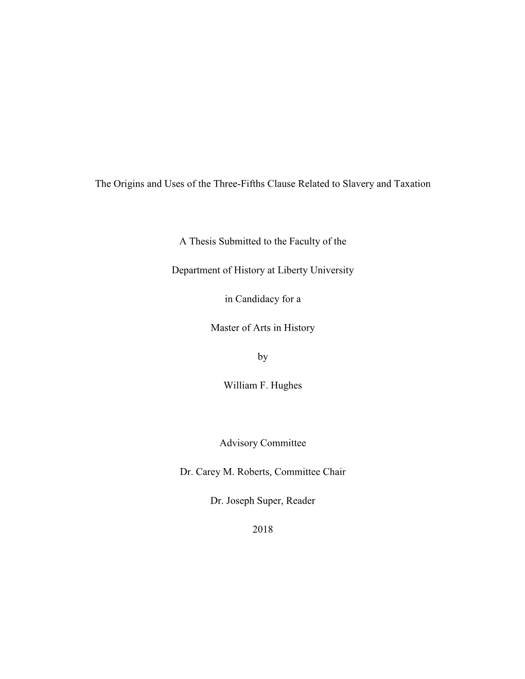 The Origins and Uses of the Three-Fifths Clause Related to Slavery and Taxation