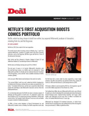 Netflix's First Acquisition Boosts Comics Portfolio