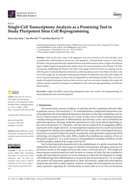 Single-Cell Transcriptome Analysis As a Promising Tool to Study Pluripotent Stem Cell Reprogramming