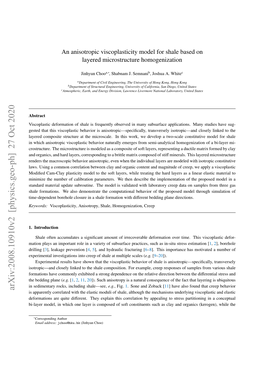 An Anisotropic Viscoplasticity Model for Shale Based on Layered Microstructure Homogenization