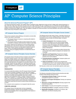 2021 AP Course Overview