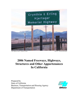2006 Named Freeways, Highways, Structures and Other Appurtenances in California
