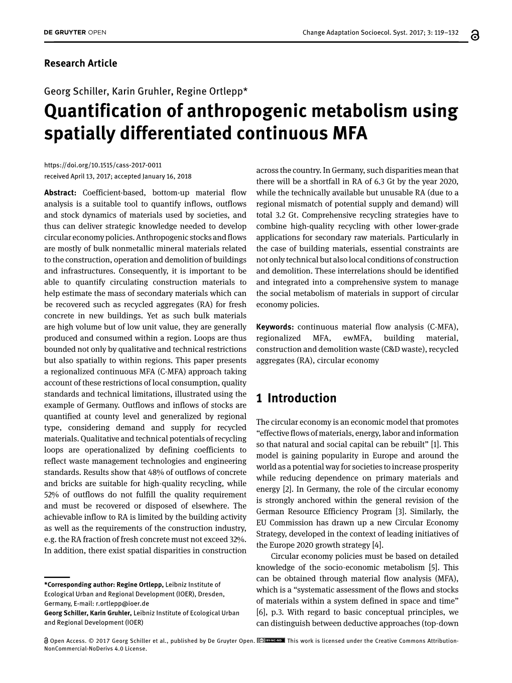 Quantification of Anthropogenic Metabolism Using Spatially Differentiated Continuous MFA Across the Country