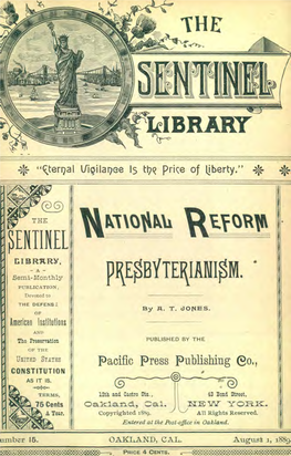 National Reform Presbyterianism. Price, 4 Cents