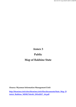 Annex 3 Public Map of Rakhine State