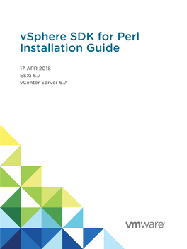 Vsphere SDK for Perl Installation Guide