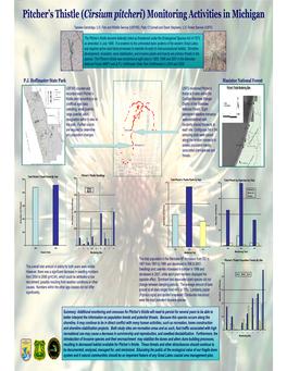 Pitcher's Thistle (Cirsium Pitcheri) Monitoring Activities in Michigan