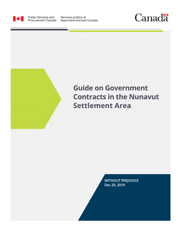 Guide on Government Contracts in the Nunavut Settlement Area