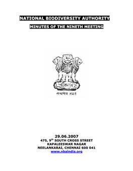 Minutes of the Nineth Meeting